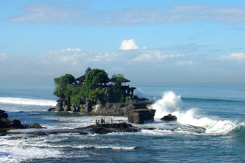 Tanah Lot Temple in the Indian Ocean
