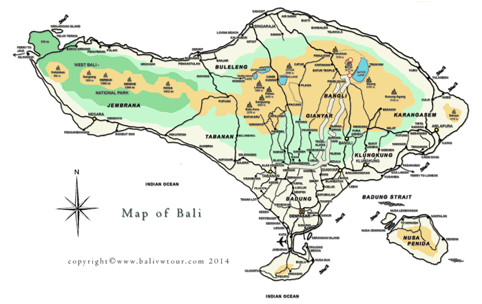 Route Map Tour 5 "Batur Vulcano Climbing"
